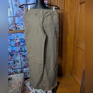 NWT J. Crew "Favorite Fit" Green/Brown Pants